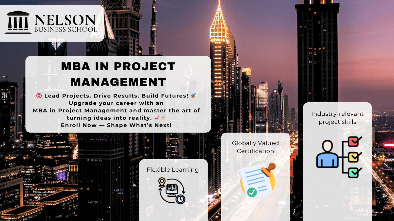 MBA in Project Management - Nelson Business School